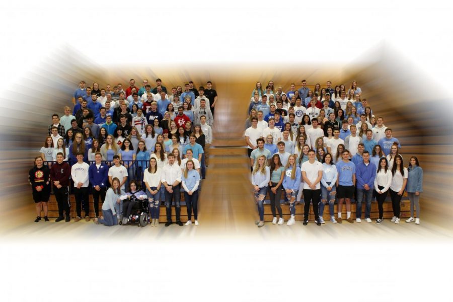 In November of 2019, the Class of 2020 stood together to take the traditional senior class photo for the yearbook.