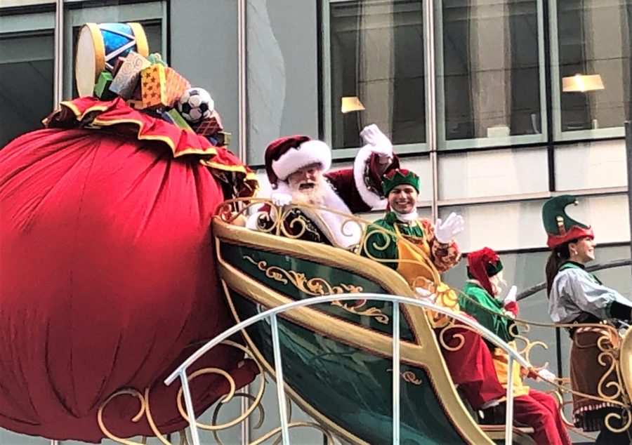 The main event of the parade is Santa himself. Accompanied by elves and a bag full of presents, he officially ushers in the Christmas season!