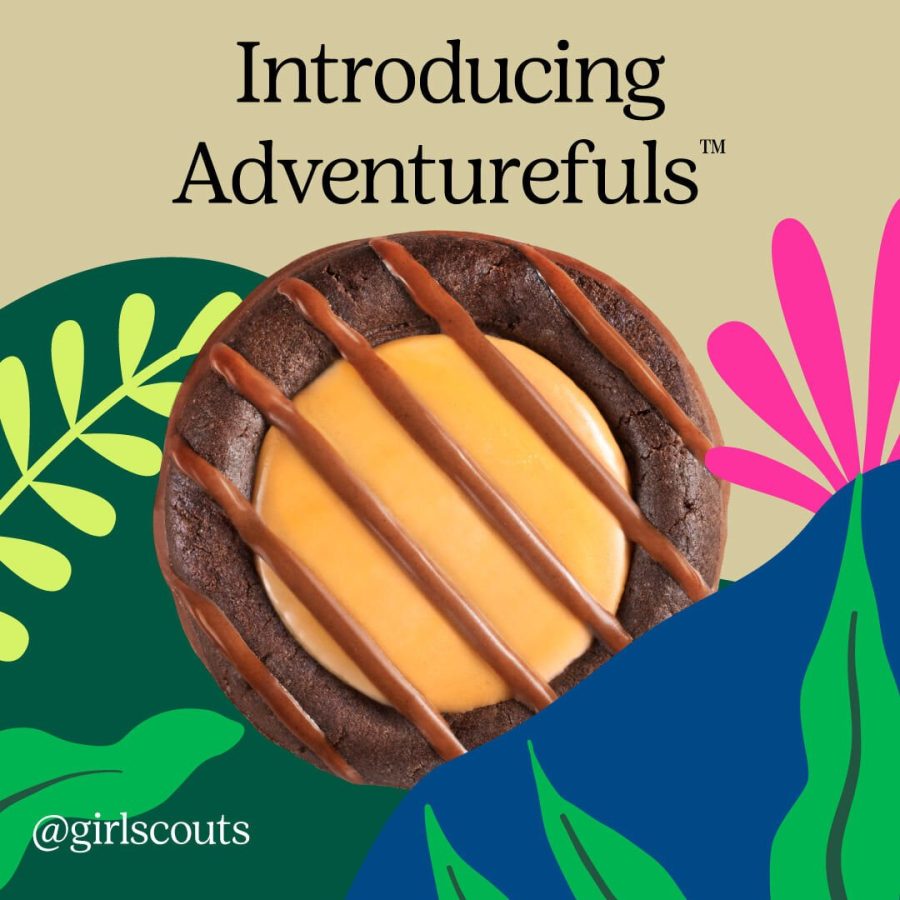 The new Adventurefuls Girl Scout cookie is a brownie-inspired cookie topped with caramel flavored crème and a hint of sea salt. Adventurous enough to try? See any local Girl Scout!
