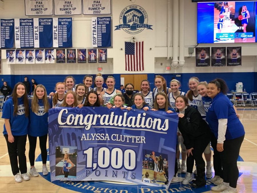 Congratulations girls for winning section champs. Great job Alyssa Clutter for joining the 1000 point club! 