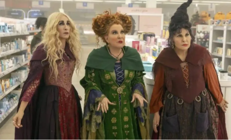 Pictured is a scene from “Hocus Pocus 2” when the Sanderson sisters went to Walgreens and ate the lotions. The lead characters’ roles were reprised by the same actors, which made the watching experience better for an audience who had a connection with the first movie.