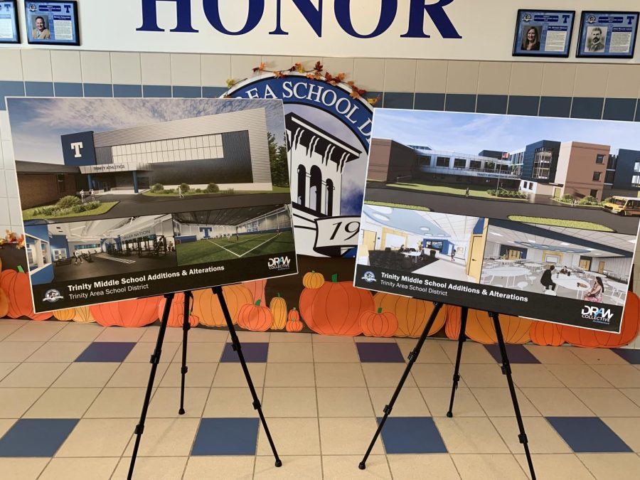  Some of the designs for the project are  currently displayed in the front foyer of Trinity High School.  Both Scott and Lucas encouraged students and community members to follow the progress of construction on the TASD website at https://www.trinitypride.org/construction-project. 
