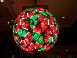 Slightly after 1981, the ball colors changed to red and green. The ball is dropped yearly in Times Square and starts its descent 10 minutes before midnight. 