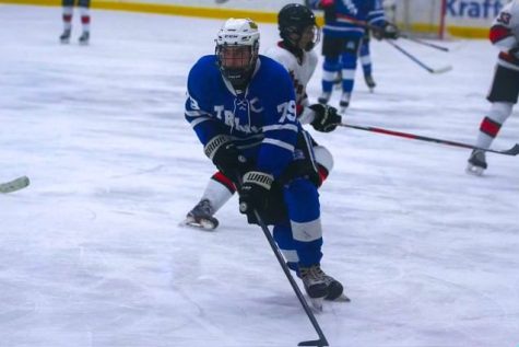 Porter (above) has been playing hockey since he was five years old. He looks to hockey as physical release of the stresses of life and is considering joining an adult league after he graduates to keep the sport in his life.