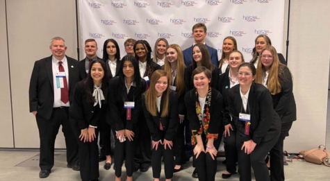 The HOSA class poses at the competition last year. Previous senior, Margaret Garcia, was awarded a scholarship at the competition. Good luck to the students participating this year!
