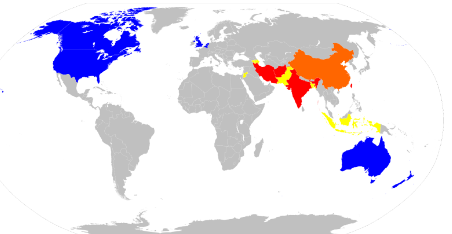 Above is a map of where TikTok has been censored across the world. In America and other blue countries, TikTok has been banned on government devices, and it is banned completely in red and orange-colored countries.