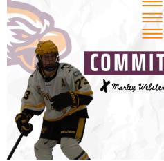 Webster has always loved the ice, and getting to continue her hockey career in college is very exciting for her. She officially committed to Post on November 9, 2022.