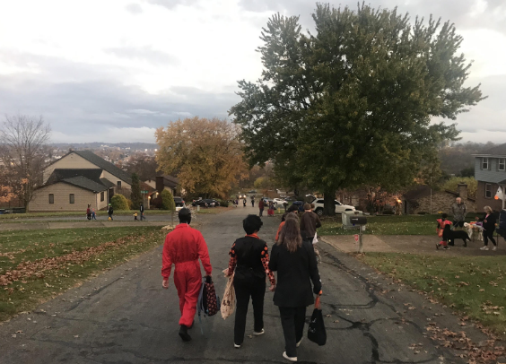 Picture taken during Trick-or-Treating last year on Halloween night. Trick or Treating in the neighborhood is a fun way to celebrate Halloween and spend time with family and friends. Happy Halloween Hillers!
