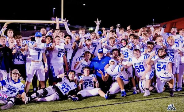 The football team posing for a picture after a big win! Although the team lost their second playoff game, the boys have had one of their best seasons yet with lots of accomplishments to be proud of. Great season, Hillers!
