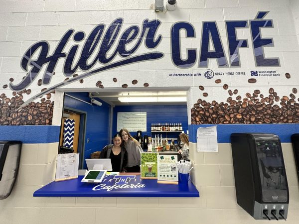 Sophomores Micha Mariana and Autumn Sitler work at the Hiller Cafe and Store whenever they can and enjoy making and drinking the products. 