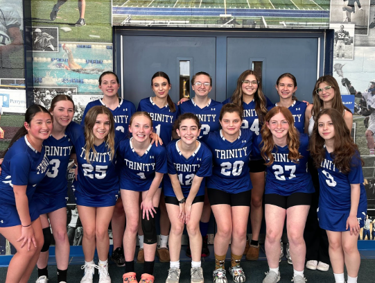 Missing from the photo: Julia Cunningham, Ava Bowman, Kiley Furman and Izzy Moschetta

The girls posing for a picture before their away game on April 17 against  Aquinas academy. Great game girls!
