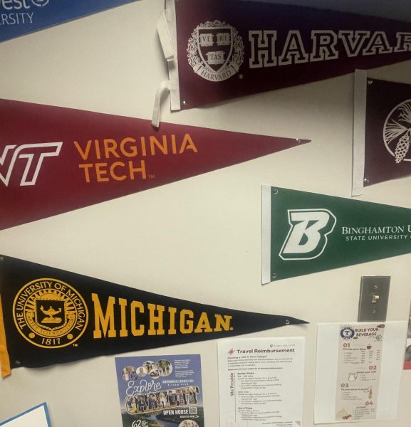 Pictured above are some of the college banners in the guidance office. Trinity is incredibly proud of the hard work and dedication from the seniors. Congratulations to the Class of 2024!