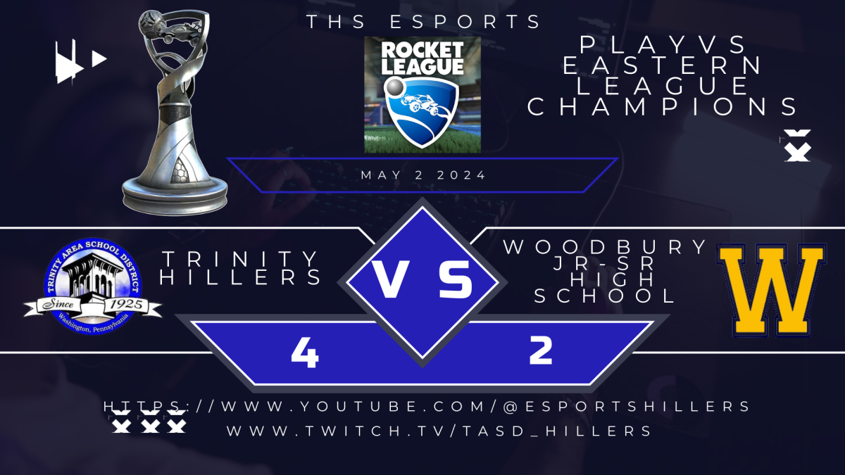 On Thursday, May 2, 2024, Rocket League Team Lightning clinched a solid victory, prevailing 4-2 in their best-of-seven match against Woodbury Jr-Sr High School. Congratulations to Bobby Ballentyne, Sheldan Arroyo, and Ryan Torboli for securing the title of PlayVS Eastern Region Champions!  Next stop for Team Lightning is moving onto the PlayVS Cup which is a national competition. The PlayVS Cup consists of the top teams across the nation in both the Fall 23 and Spring 24 seasons. First round starts on May 20, 2024. at 5:00 p.m., and will be streamed over on Twitch at: https://www.twitch.tv/tasd_hillers . 