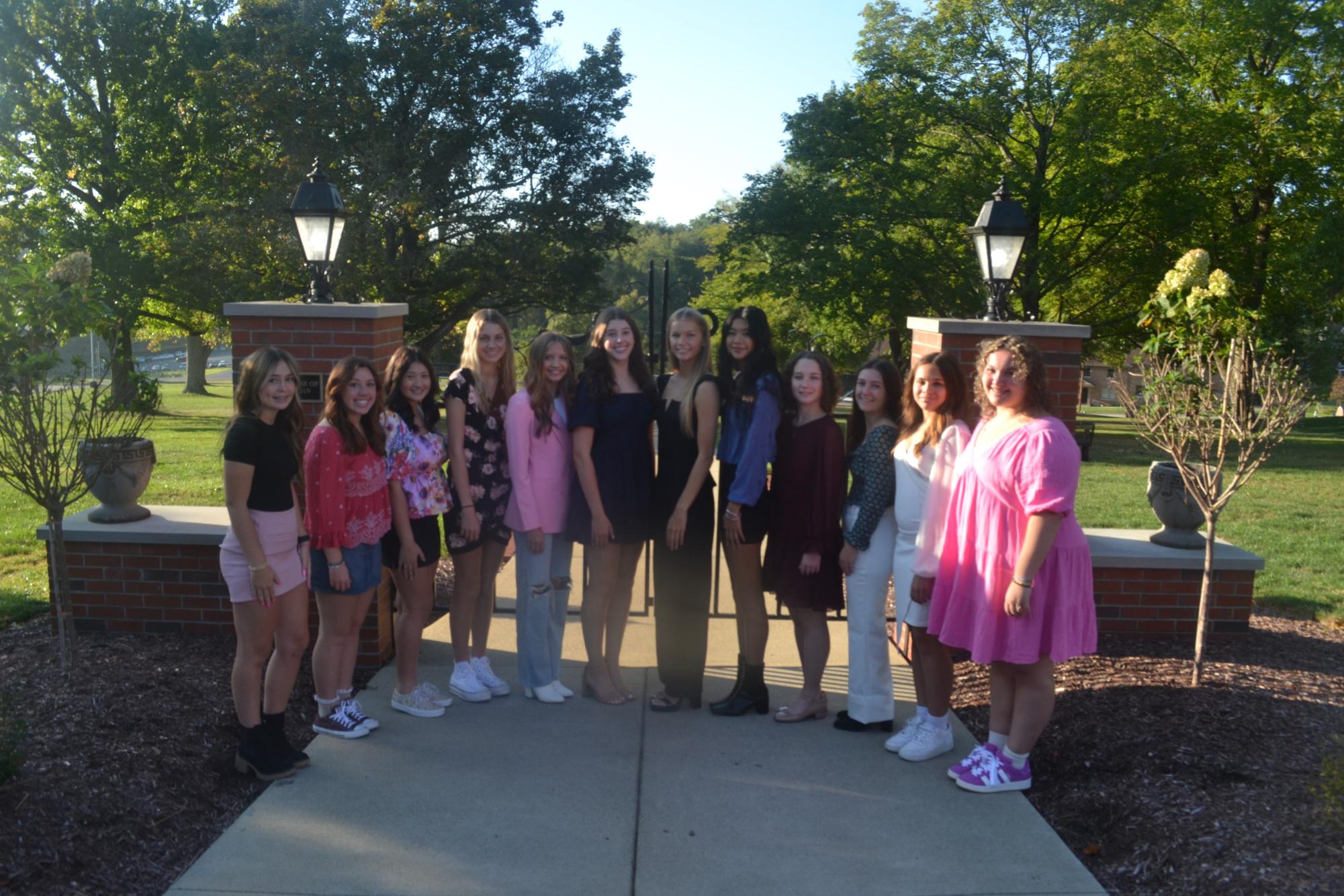 From left: Gia Comfort, Katherine Drezewski, Micha Mariana, Kenzie Bailes, Lilly Batson, Lizzy Koffler, Abby Higgins, Angela Pan, Addison McCoy, Sienna Heasley, Taaliyah Wright, Rosalita Feriozzi