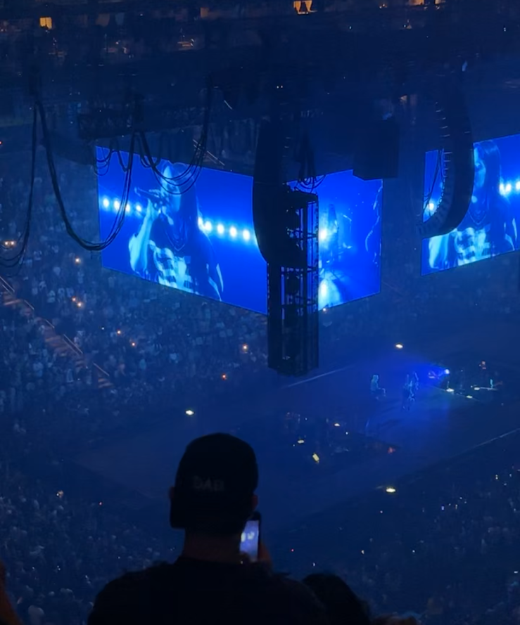 This photo was taken at PPG Paints Arena during Billie Eilish’s concert on October 13, 2024, while she was singing the song “BLUE.”
