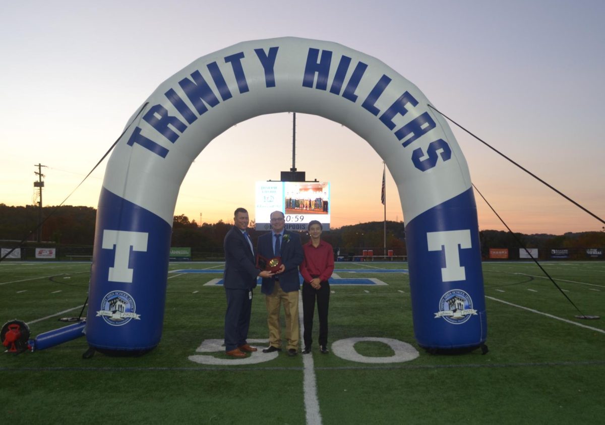 Trinity’s 2024 Distinguished Alumni were inducted at this year’s varsity football game against Laurel Highlands. They were presented and congratulated by high achieving high school students. 