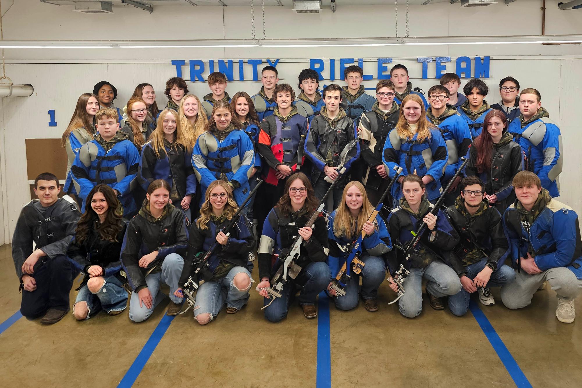 Pictured above is the rifle team at a practice on January 14, 2025, as they prepare for future meets. Good luck on the rest of the season!