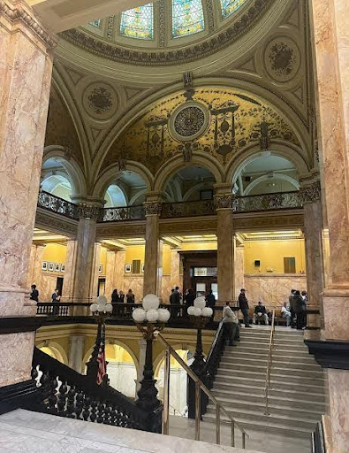 At the Washington County Courthouse in the heart of town, elected judges hear a variety of cases every day. These judges are elected by the people based on experience, views and education. Pictured is the foyer of the courthouse.