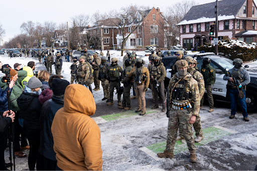 ICE agents throughout various cities in the US are masked and unidentifiable while also being heavily armed.
