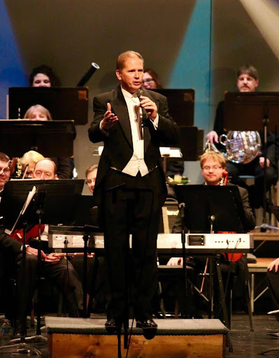 Yugo Ikach speaks to the crowd at one of the WSO concerts. Standing in front of the orchestra he conducts, he constantly pours his heart and soul into the shows performed. 
