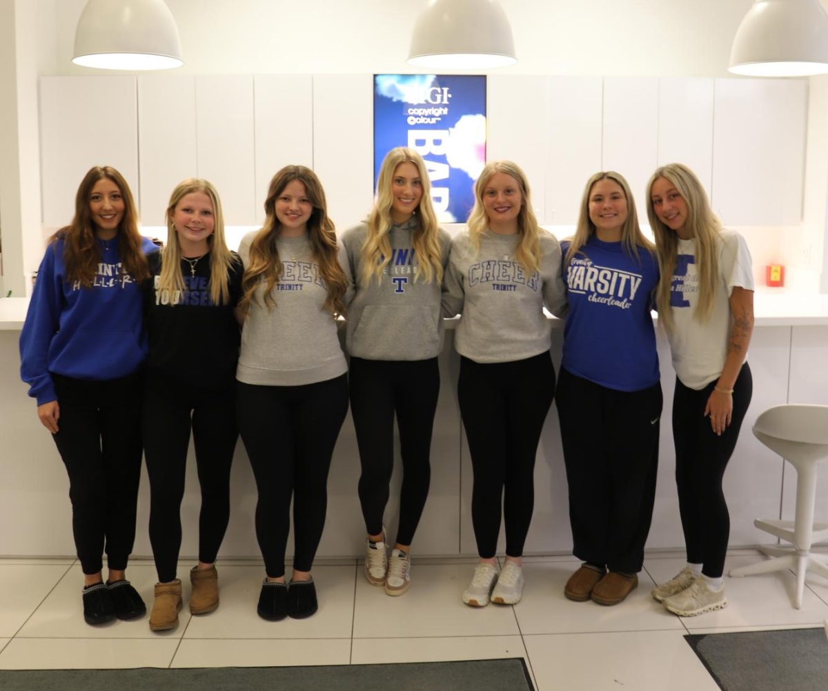The Toni&Guy Trinity senior class poses for a photo. From left, Madison McIntyre, Malia Justice, Eva Crim, Lexi Daniels, Audy McKean, Cailee Klemensic and Kaitlyn Effenberger.